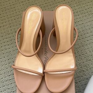 Gianvito Rossi Nude Block Heel Sandals